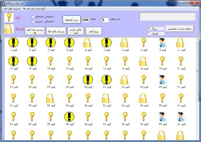 	تعریف قفل کمد باشگاه